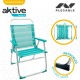 Плажен стол Aktive цвят тюркоаз 48 x 88 x 50 cm Алуминий Сгъваем (4 броя) NaN –  BB Сгъваеми столове