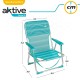 Плажен стол Aktive цвят тюркоаз 44 x 72 x 35 cm Алуминий Сгъваем (4 броя) NaN –  BB Сгъваеми столове