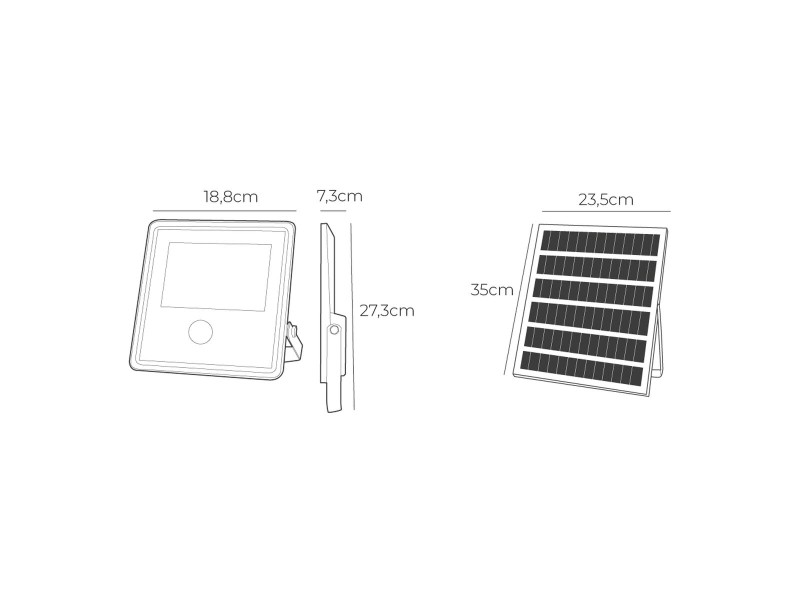 Фокус на Прожектор EDM 31862 100 W 1200 Lm Слънчев Сензор за Движение (6500 K) NaN –  BB Външни прожектори