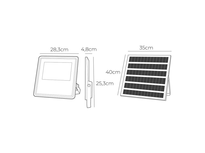 Фокус на Прожектор EDM 31859 Slim 300 W 2500 lm Слънчев (6500 K) NaN –  BB Външни прожектори