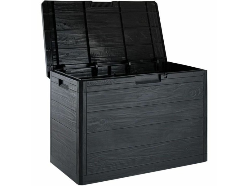 Градински съндък за съхранение Toomax Черен 77,5 x 44,5 x 52,7 cm 160 L NaN –  BB Градински сандъци
