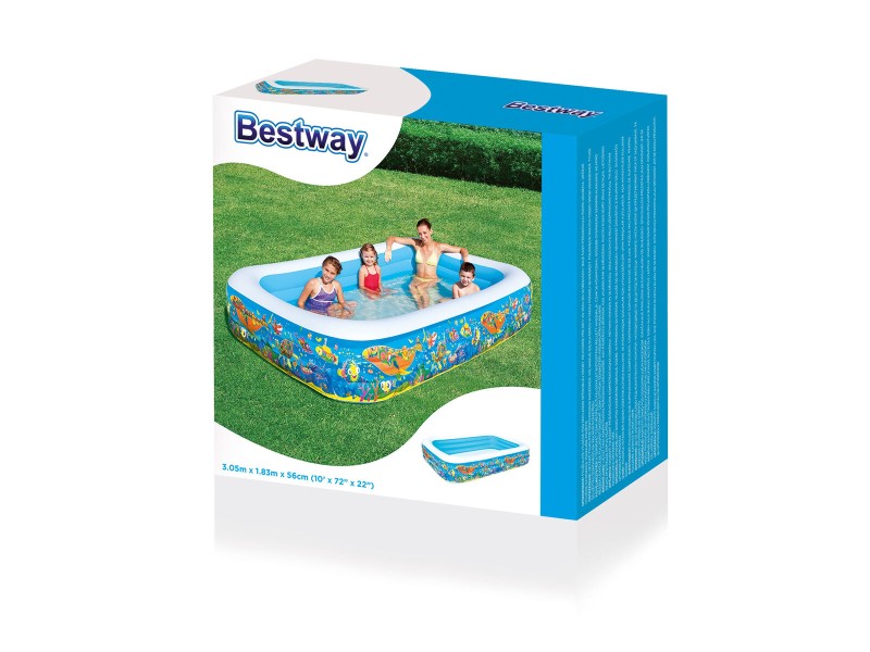 Детски басейн Bestway Многоцветен 305 x 183 x 56 cm Цветен NaN –  BB Надуваеми басейни