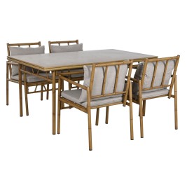 Градински мебели Home ESPRIT Бежов 160 x 90 x 75 cm 83 cm (5 Части)