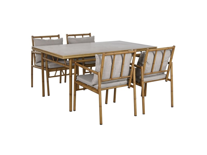 Градински мебели Home ESPRIT Бежов 160 x 90 x 75 cm 83 cm (5 Части) NaN –  BB Комплекти градински мебели