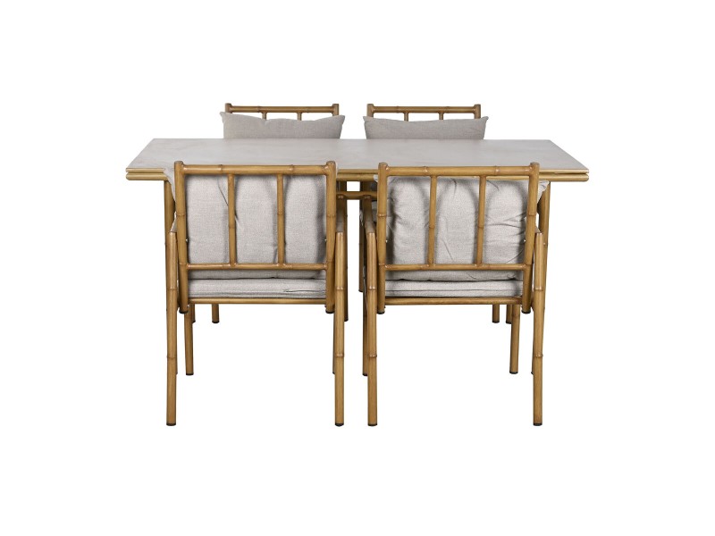 Градински мебели Home ESPRIT Бежов 160 x 90 x 75 cm 83 cm (5 Части) NaN –  BB Комплекти градински мебели