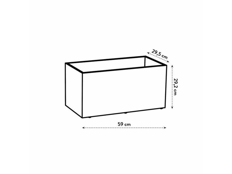 Саксия Elho 59 x 30 x 29 cm Бял Пластмаса Квадратен Модерен NaN –  BB Саксии