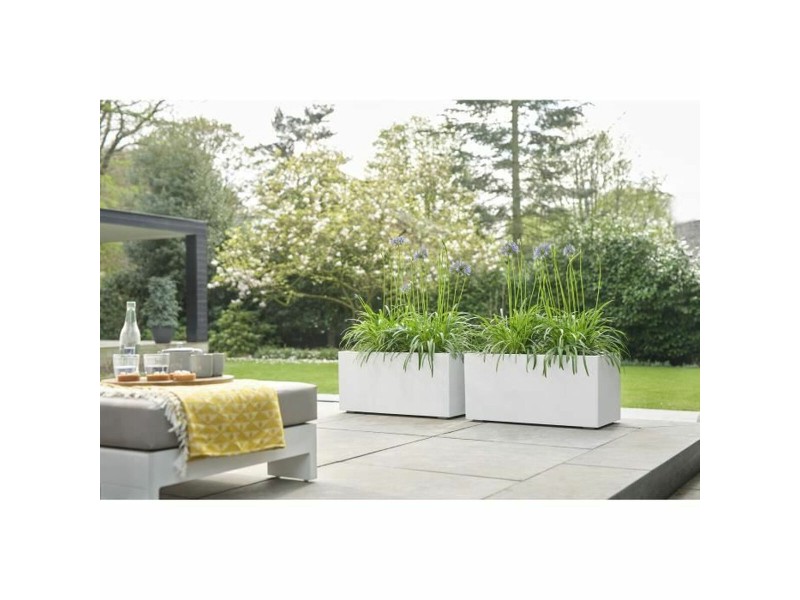 Саксия Elho 59 x 30 x 29 cm Бял Пластмаса Квадратен Модерен NaN –  BB Саксии