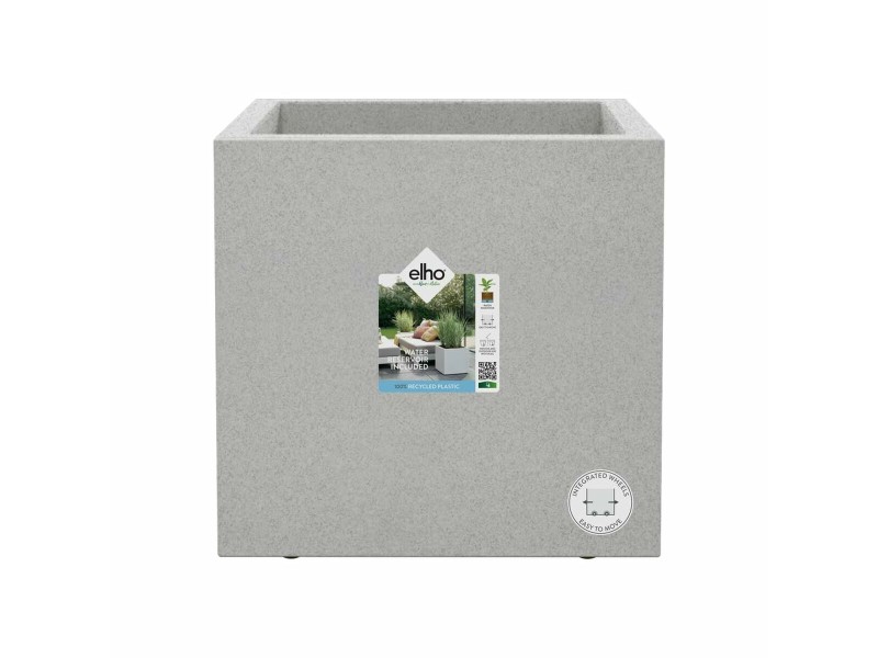 Саксия Elho Бял Ø 29,5 cm Пластмаса Квадратек Модерен NaN –  BB Саксии
