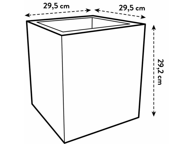Саксия Elho Черен Ø 29 cm Пластмаса Квадратек Модерен NaN –  BB Саксии