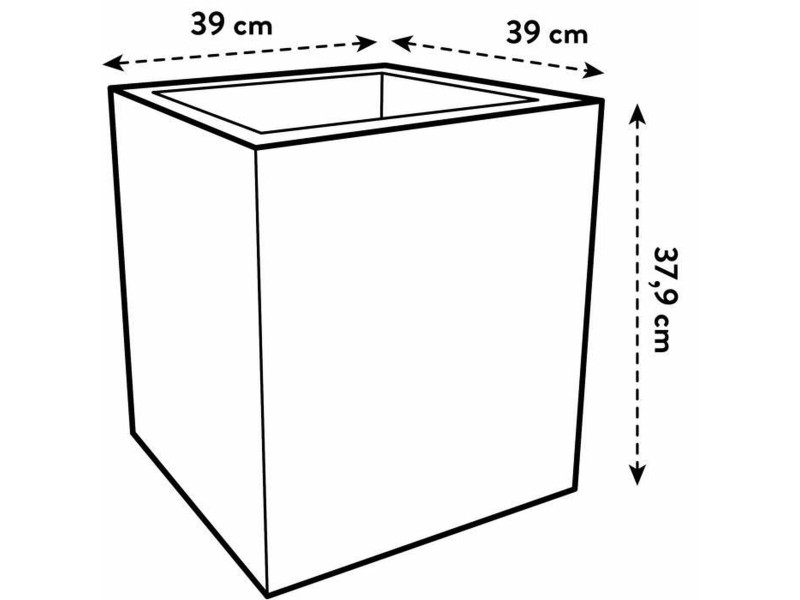 Саксия Elho Бял Ø 39 cm Пластмаса Квадратек Модерен NaN –  BB Саксии