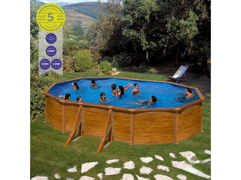Басейн Подвижен Gre Pacific KIT500W Овална Дървен 500 x 300 x 120 cm NaN –  BB Подвижни басейни