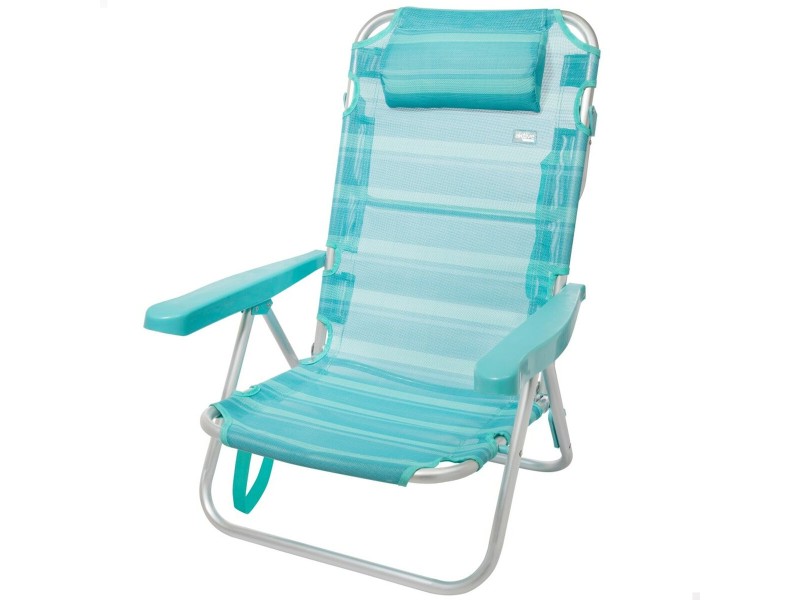 Плажен стол Aktive Сгъваем цвят тюркоаз 48 x 84 x 46 cm (2 броя) NaN –  BB Сгъваеми столове