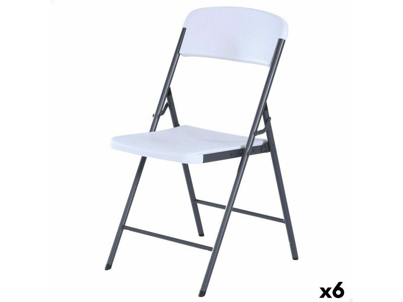 подплатен къмпинг стол Lifetime Бял 47 x 84,5 x 48 cm (6 броя) NaN –  BB Сгъваеми столове