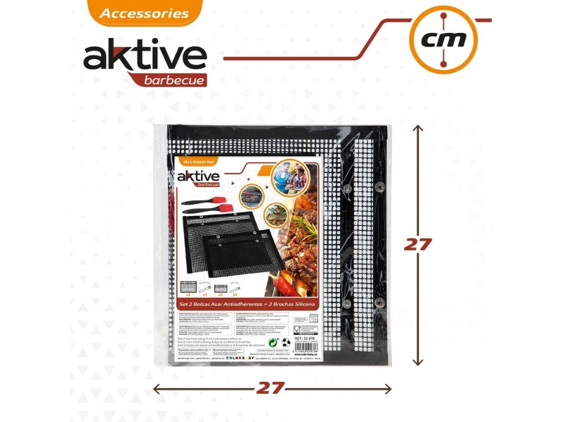 Портативно барбекю Aktive Силикон Пластмаса 27 x 24,5 x 0,4 cm NaN –  BB Преносими барбекюта