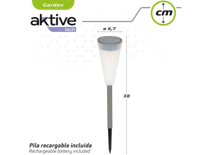 Соларен градински кол Aktive Пластмаса 6,7 x 39 x 6,7 cm (24 броя) NaN –  BB Осветление на пътеката