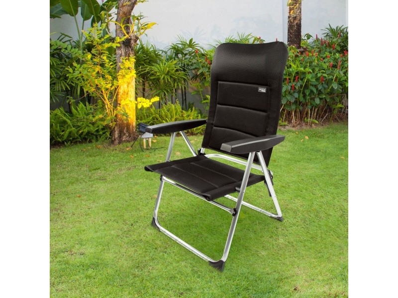 Плажен стол Aktive Deluxe Сгъваем Черен 49 x 105 x 59 cm (2 броя) NaN –  BB Сгъваеми столове