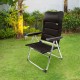 Плажен стол Aktive Deluxe Сгъваем Черен 49 x 105 x 59 cm (2 броя) NaN –  BB Сгъваеми столове