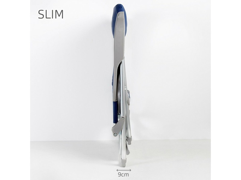 Плажен стол Aktive Slim Сгъваем Морско син 47 x 89 x 57 cm (2 броя) NaN –  BB Сгъваеми столове