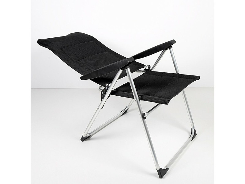Плажен стол Aktive Deluxe Сгъваем Черен 49 x 123 x 67 cm (2 броя) NaN –  BB Сгъваеми столове