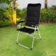 Плажен стол Aktive Deluxe Сгъваем Черен 49 x 123 x 67 cm (2 броя) NaN –  BB Сгъваеми столове