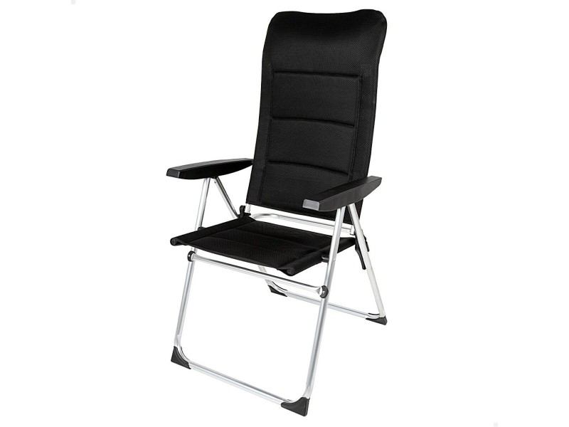 Плажен стол Aktive Deluxe Сгъваем Черен 49 x 123 x 67 cm (2 броя) NaN –  BB Сгъваеми столове