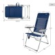 Плажен стол Aktive Slim Сгъваем Морско син 47 x 107 x 66 cm (4 броя) NaN –  BB Сгъваеми столове