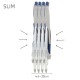 Плажен стол Aktive Slim Сгъваем Морско син 47 x 107 x 66 cm (4 броя) NaN –  BB Сгъваеми столове
