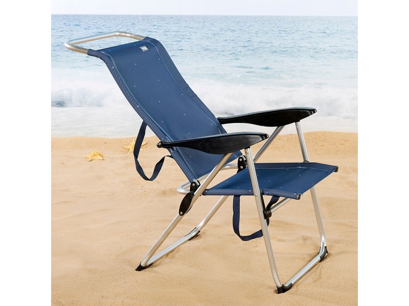 Плажен стол Aktive Морско син 47 x 108 x 59 cm (2 броя) NaN –  BB Сгъваеми столове