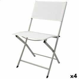 подплатен къмпинг стол Aktive Бял 46 x 81 x 55 cm (4 броя)