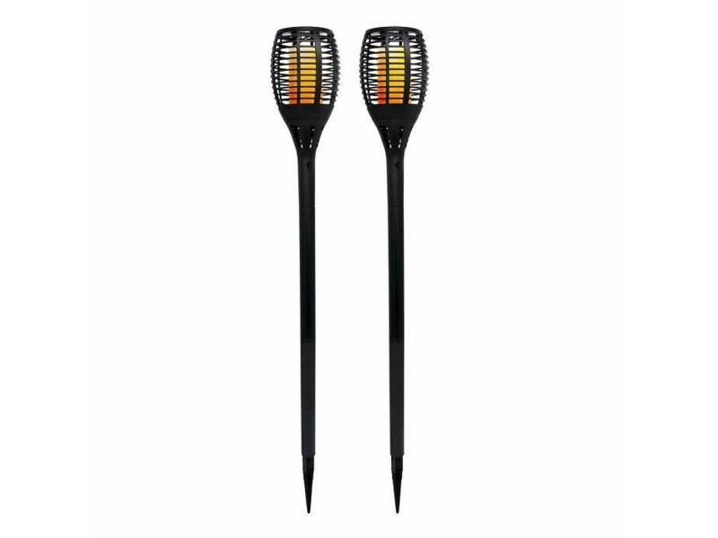 Комплект слънчеви градински фенери Lumi Garden Maity Sun Mini Черен Пластмаса 70 cm (2 броя) NaN –  BB Осветление на пътеката