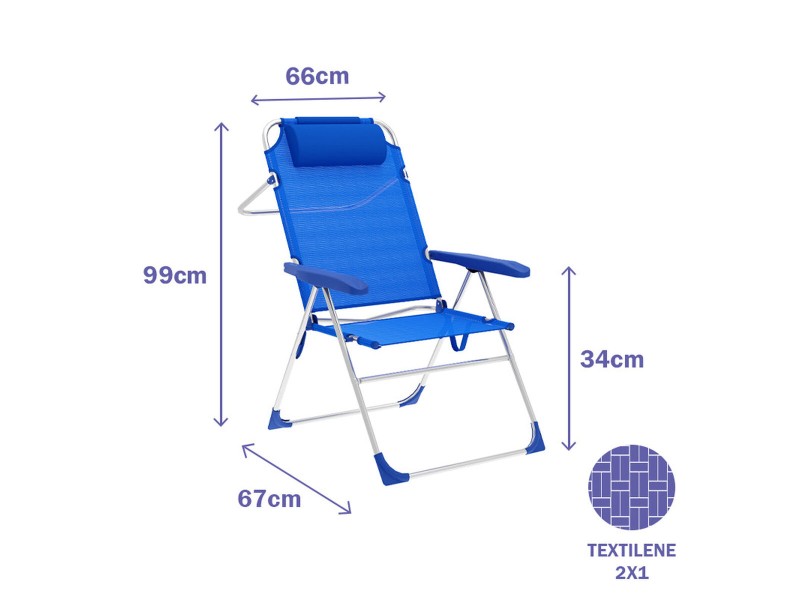 подплатен къмпинг стол Marbueno Син 67 x 99 x 66 cm NaN –  BB Сгъваеми столове