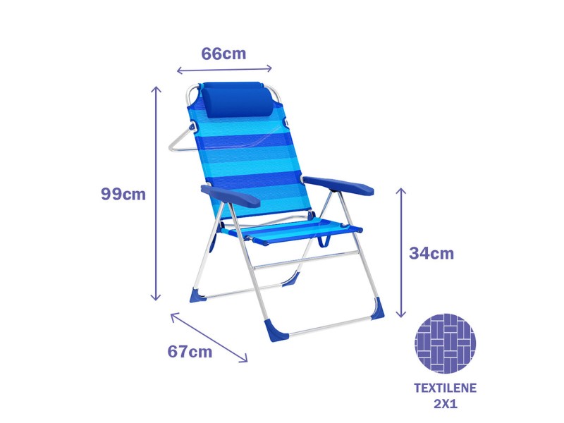 подплатен къмпинг стол Marbueno Син 67 x 99 x 66 cm NaN –  BB Сгъваеми столове
