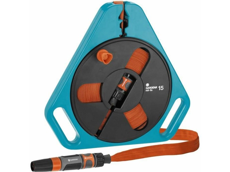 Маркуч Gardena 756-U Roll-Fix Плосък Текстил Пластмаса 15 m NaN –  BB Градински маркучи