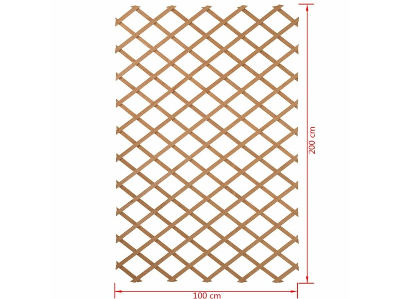 Решетка Nature Дървен Естествен 1 x 2 m NaN –  BB Декоративни огради