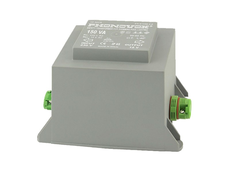 Safety transformer for swimming pool lighting PHONOVOX tp30103cr 150 VA 12 V 230 V 50-60 Hz 12,9 x 7,2 x 9,9 cm NaN –  BB Осветителни продукти