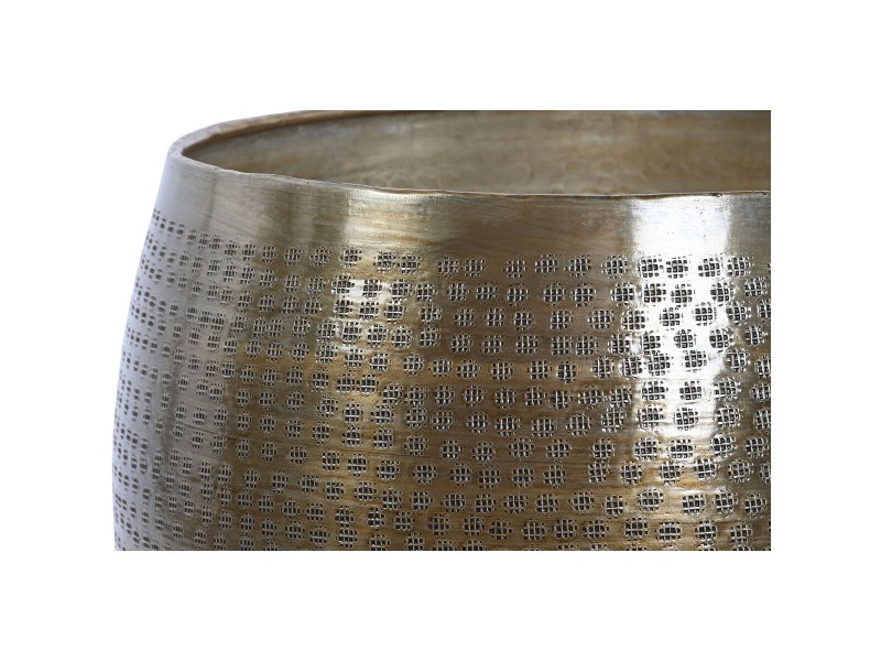 Комплект Саксии за цветя Home ESPRIT Златен Алуминий 47 x 47 x 40,5 cm NaN –  BB Саксии