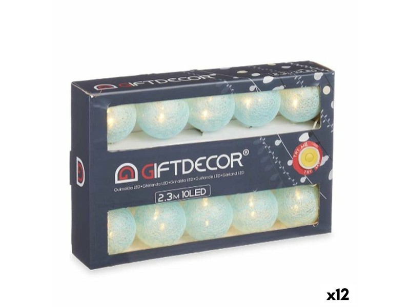 Гирлянда от LED Светлини Gift Decor BL-004 BL-004 Син 2,3 m 31 x 20 x 6,5 cm Pall (12 броя) NaN –  BB Гирлянди за външно осветление