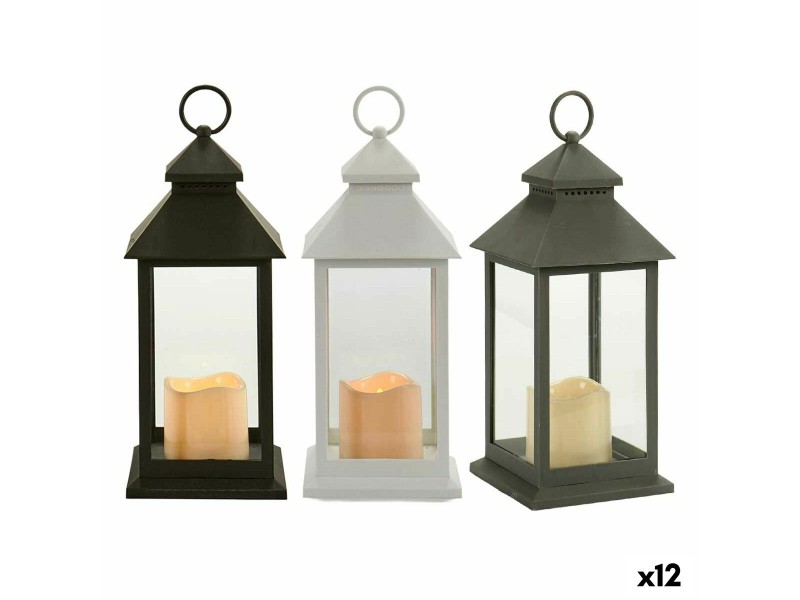 LED Фенер Gift Decor B2269 PALET B2269 PALET Бял Черен Кристал Пластмаса 13,5 x 34,5 x 13,5 cm (12 броя) NaN –  BB Улични лампи