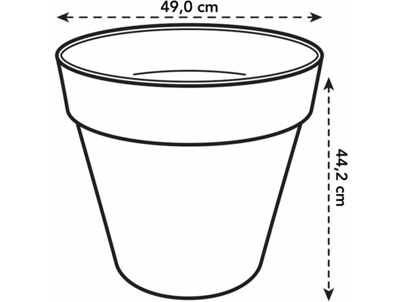 Саксия Elho Ø 50 cm Пластмаса Кръгъл Модерен NaN –  BB Саксии