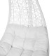 Висящ градински фотьойл Dido Бял Pатан 82 x 84 x 132 cm NaN –  BB Фотьойли