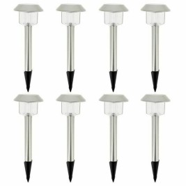 Слънчева лампа Lumisky Alesia LED Сребрист Неръждаема стомана Студено Бяло (8 броя)