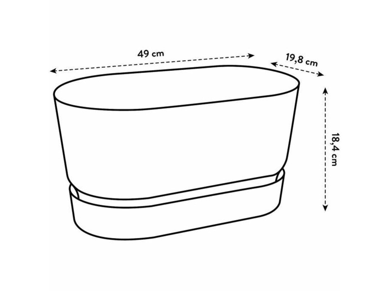 Саксия Elho   50 cm Зелен Пластмаса NaN –  BB Саксии за прозорци