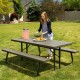 Сгъваема масичка Lifetime Дървен Кафяв Пикник Стомана Пластмаса 183 x 74 x 145 cm NaN –  BB Маси за пикник
