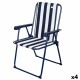 подплатен къмпинг стол Aktive Раиран Бял Морско син 43 x 85 x 47 cm (4 броя) NaN –  BB Сгъваеми столове