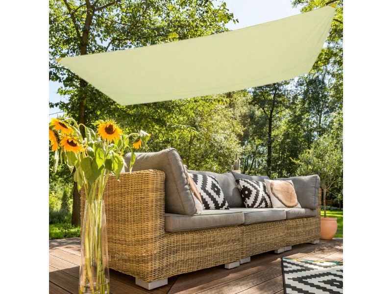 Сянка платна Aktive Триъгълна Сметана 200 x 0,5 x 300 cm (4 броя) NaN –  BB Сянка платна