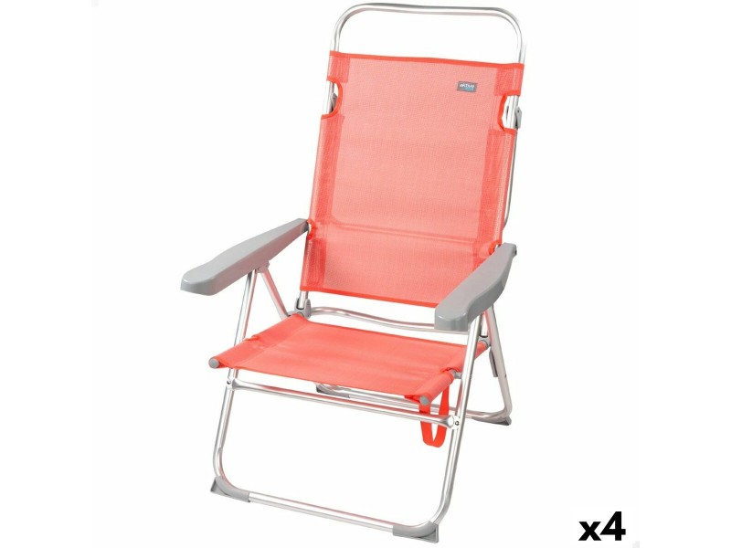 подплатен къмпинг стол Aktive Flamingo Корал 48 x 99 x 57 cm (4 броя) NaN –  BB Сгъваеми столове