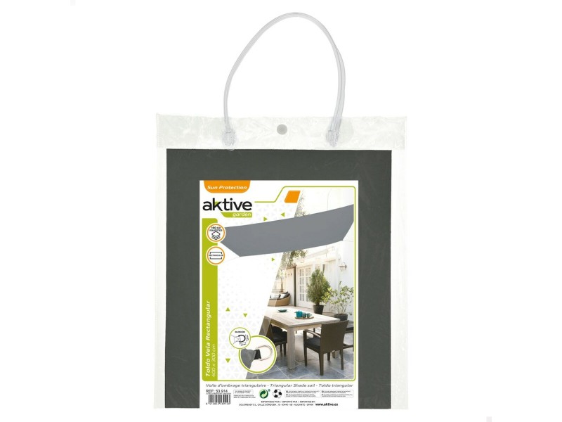 Сянка платна Aktive Триъгълна Сив 300 x 0,5 x 400 cm (4 броя) NaN –  BB Сянка платна