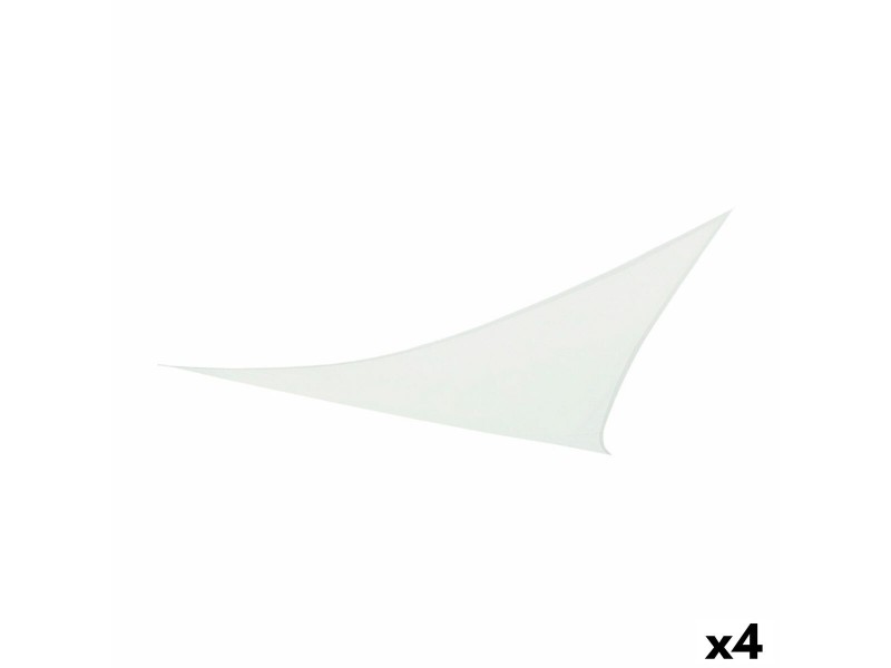 Сянка платна Aktive Триъгълна Бял 360 x 0,5 x 360 cm (4 броя) NaN –  BB Сянка платна