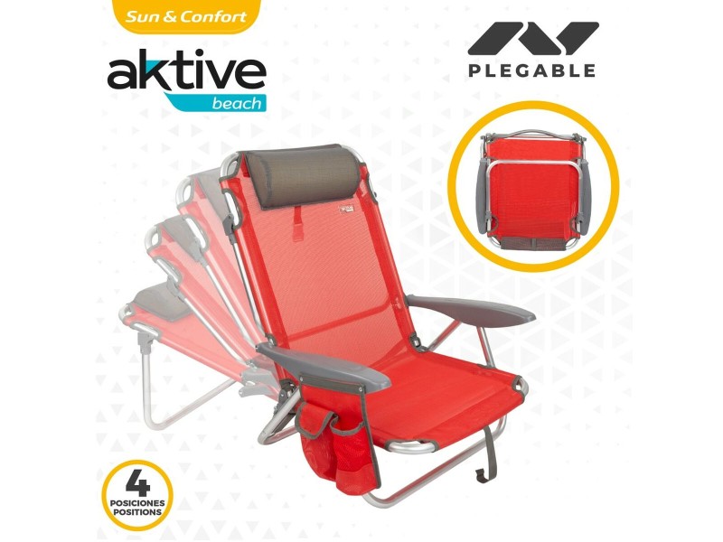 Сгъваем Стол с Подглавник Aktive Menorca Червен 51 x 76 x 45 cm (2 броя) NaN от | techMAG.bg Сгъваем Стол с Подглавник Aktive Menorca Червен 51 x 76 x 45 cm (2 броя) NaN – BB Сгъваеми столове