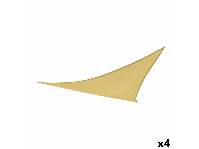 Сянка платна Aktive Триъгълна Сметана 360 x 0,5 x 360 cm (4 броя) NaN –  BB Сянка платна